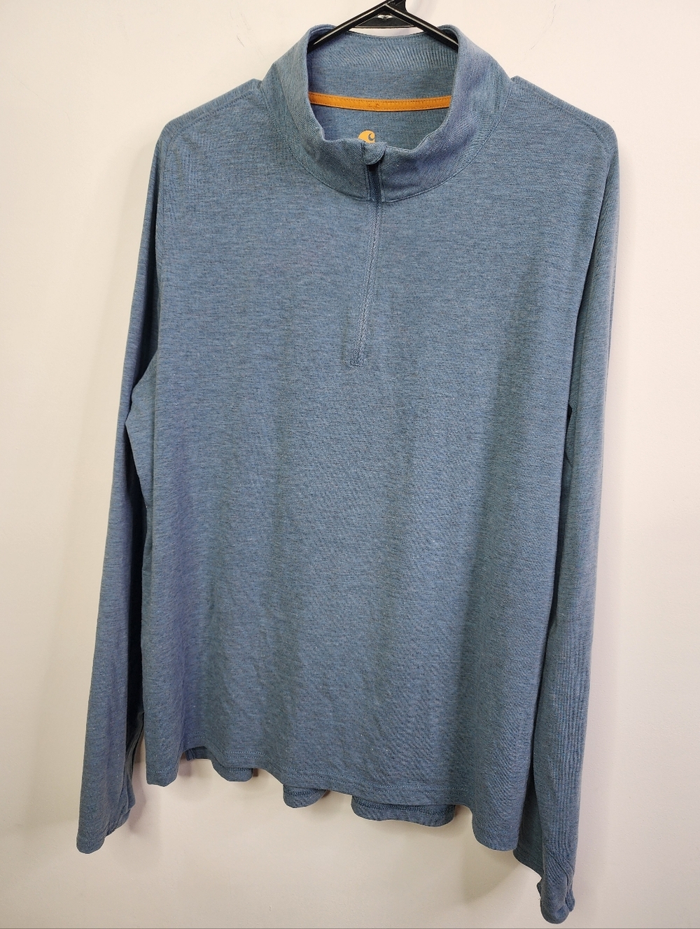 Women Heathered Light Blue Force Quarter-Zip Pullover, XXL